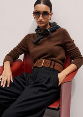 Brown Extra Wide Waisted Belt