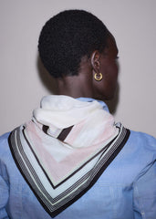 Pink Multi Stripe Border Scarf