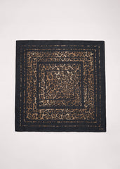Brown Leopard Border Scarf