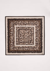 Snake Print Border Scarf