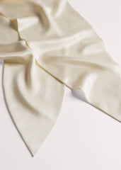 Cream Silk Satin Evening Scarf