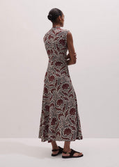 Cinnamon Rising Wildflowers Print Fit + Flare Maxi Dress