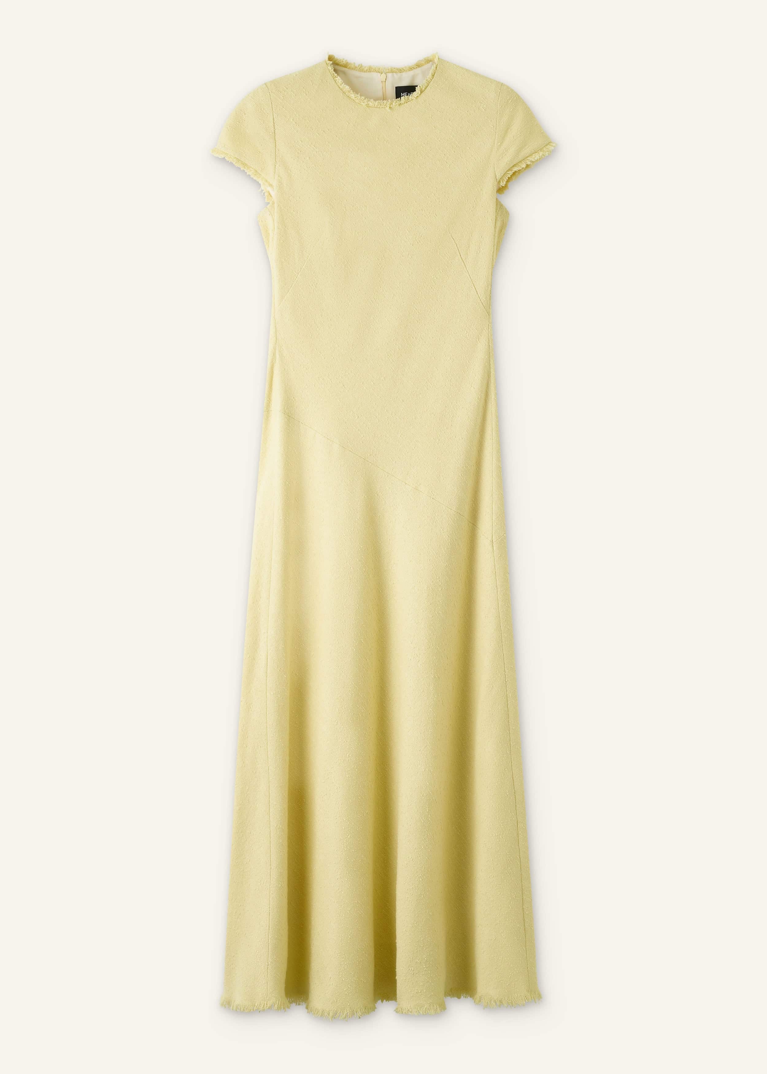 Yellow Bias Cut Maxi Dress