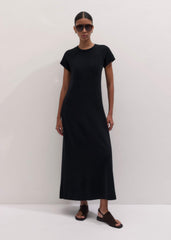 Black A-Line Maxi Tee Dress