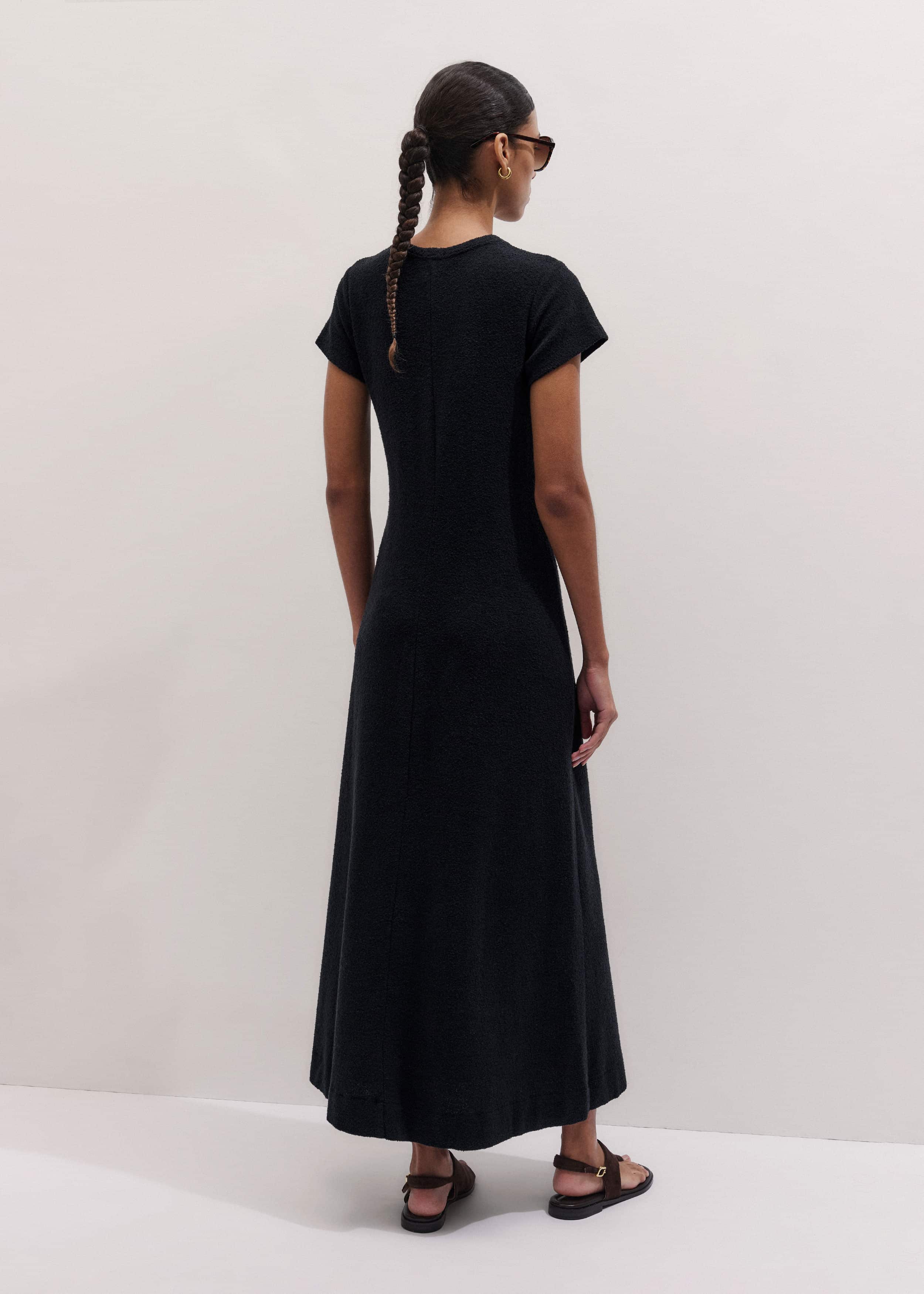 Black A-Line Maxi Tee Dress