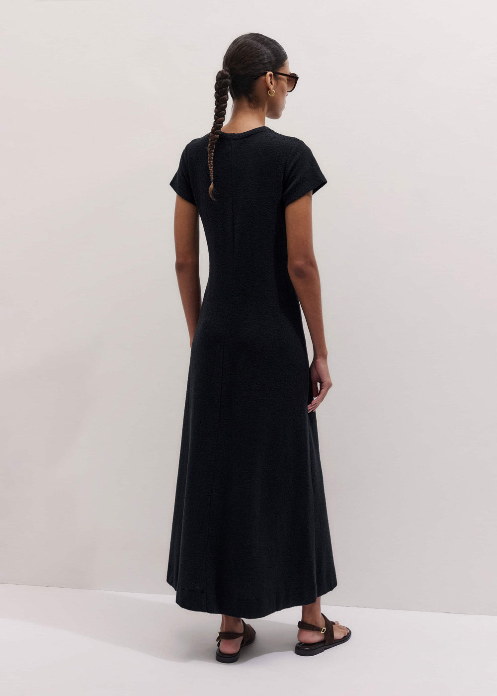 Black A-Line Maxi Tee Dress