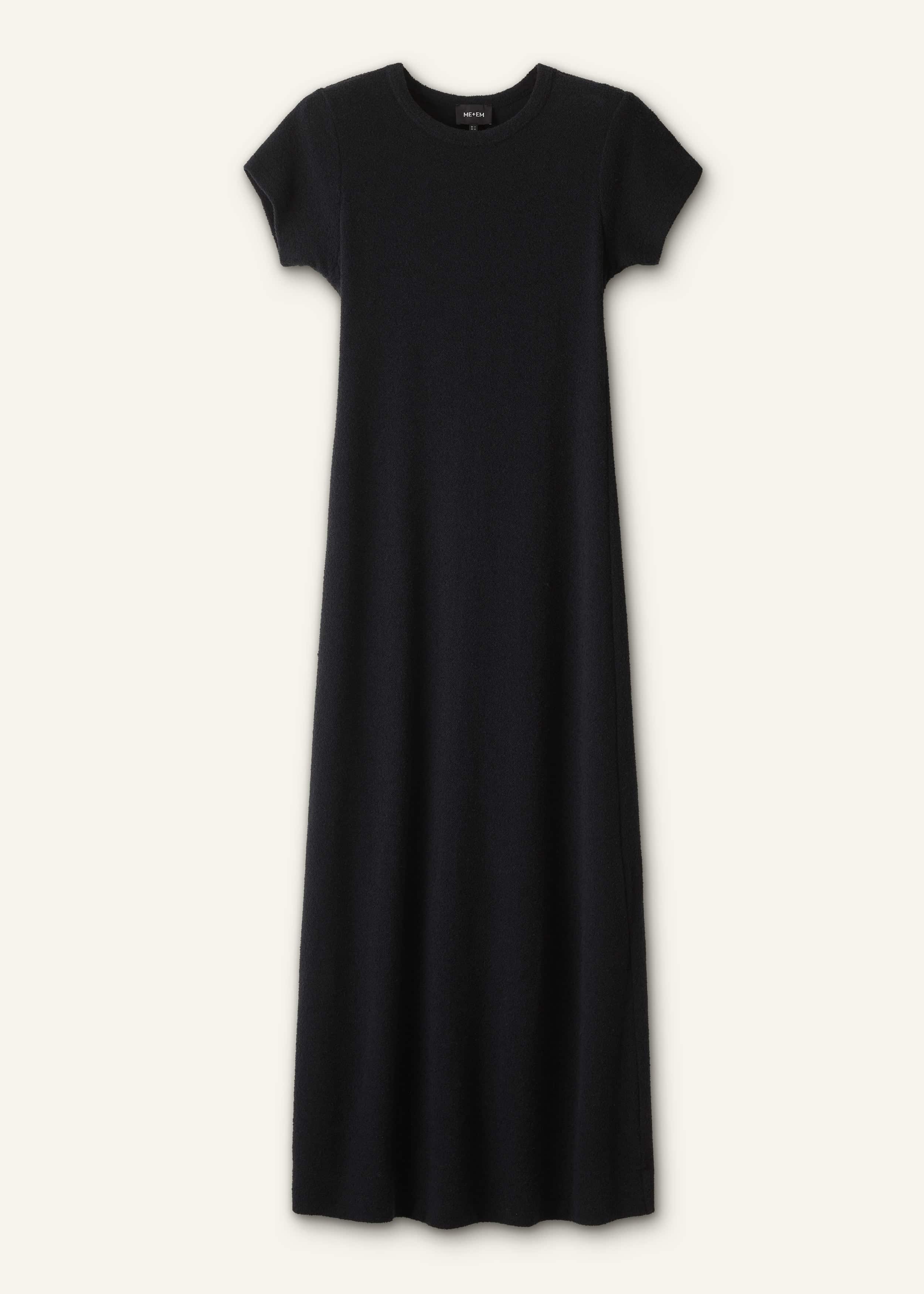 Black A-Line Maxi Tee Dress