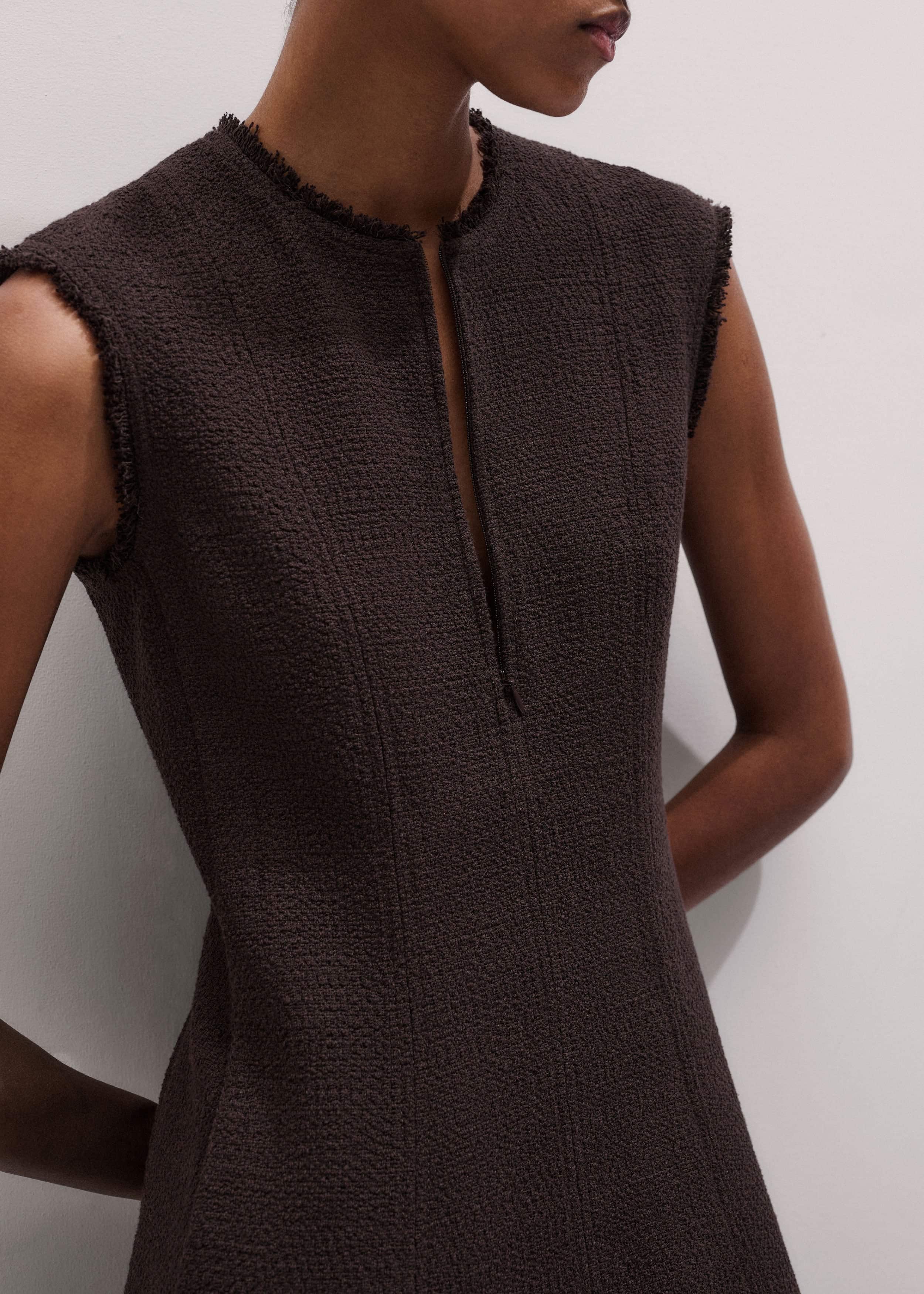 Brown Desk-To-Dinner Fit And Flare Maxi Dress