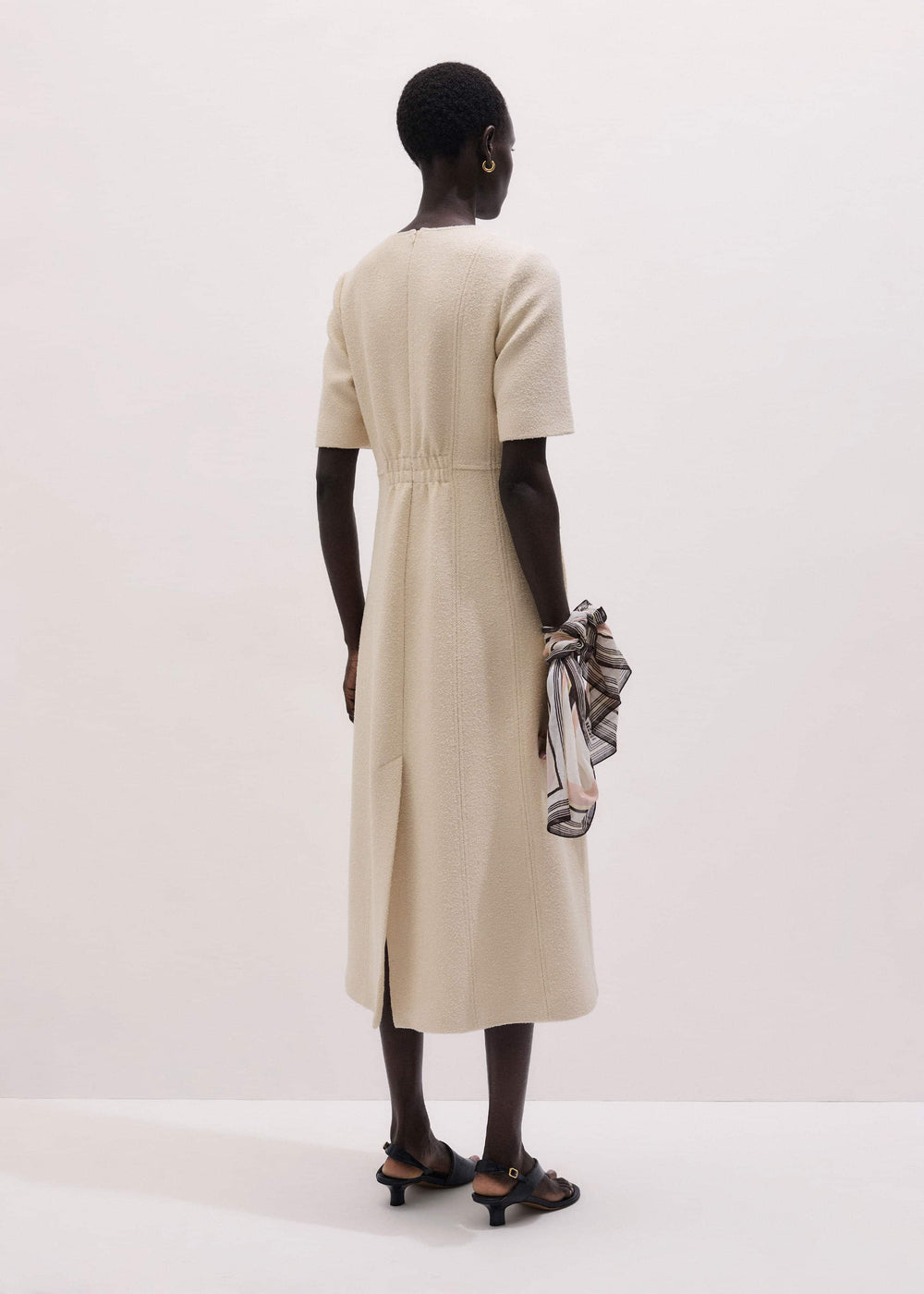 Cream Button Front Maxi Dress