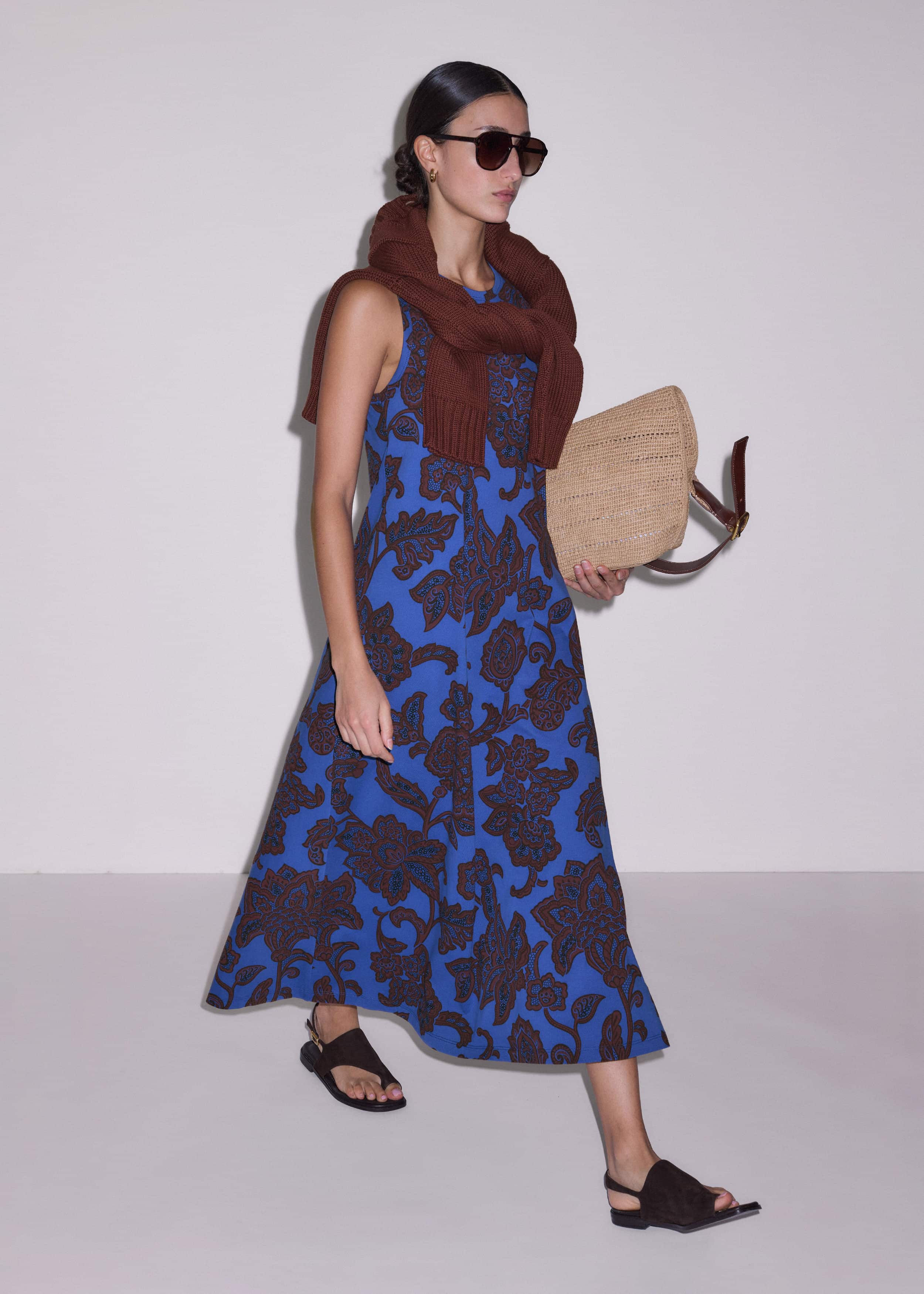 Blue Maxi Swing Dress