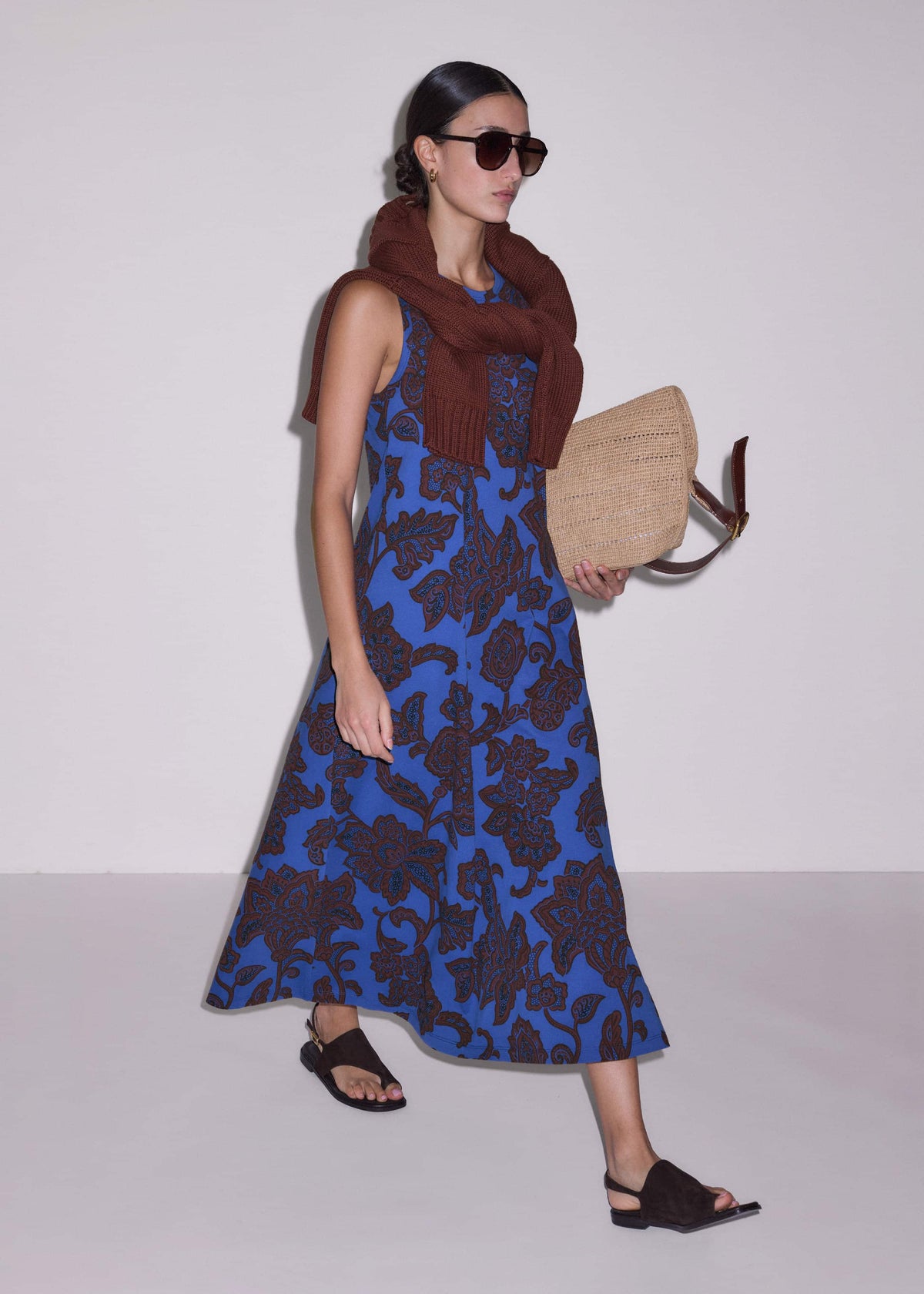 Blue Maxi Swing Dress