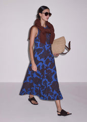 Blue Maxi Swing Dress