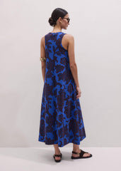 Blue Maxi Swing Dress