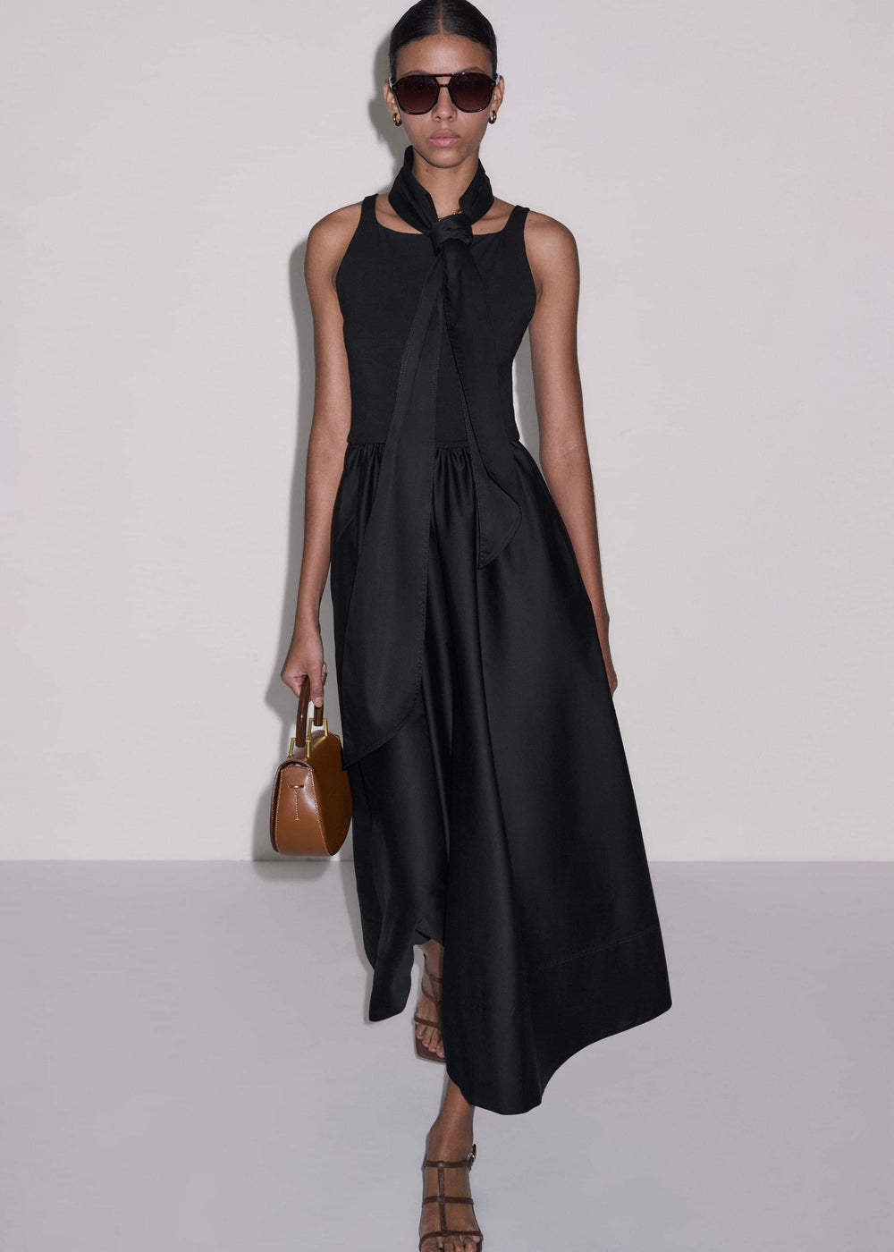 Black Fit + Flare Maxi Dress