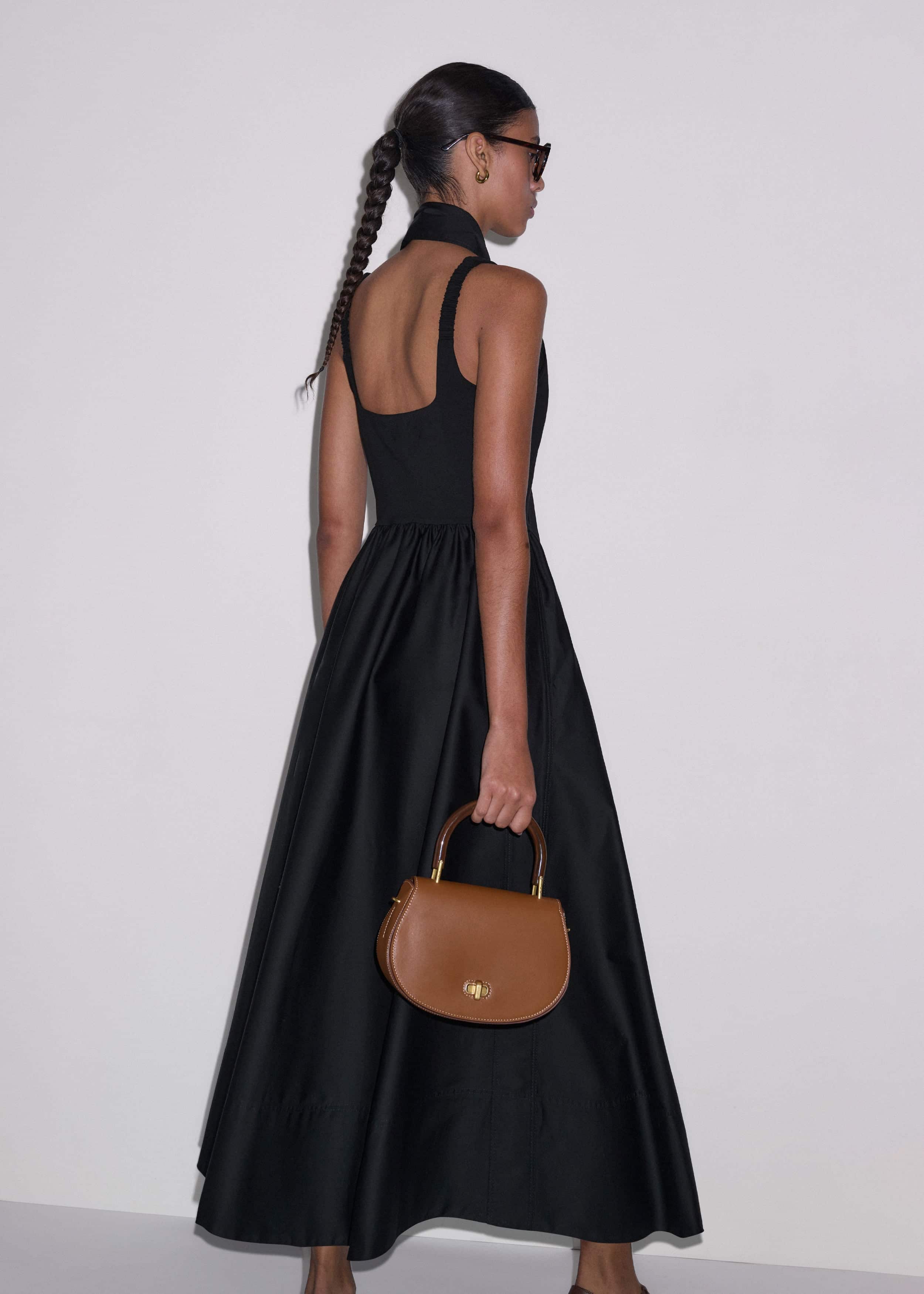 Black Fit + Flare Maxi Dress