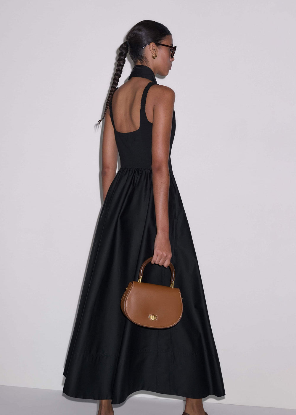 Black Fit + Flare Maxi Dress