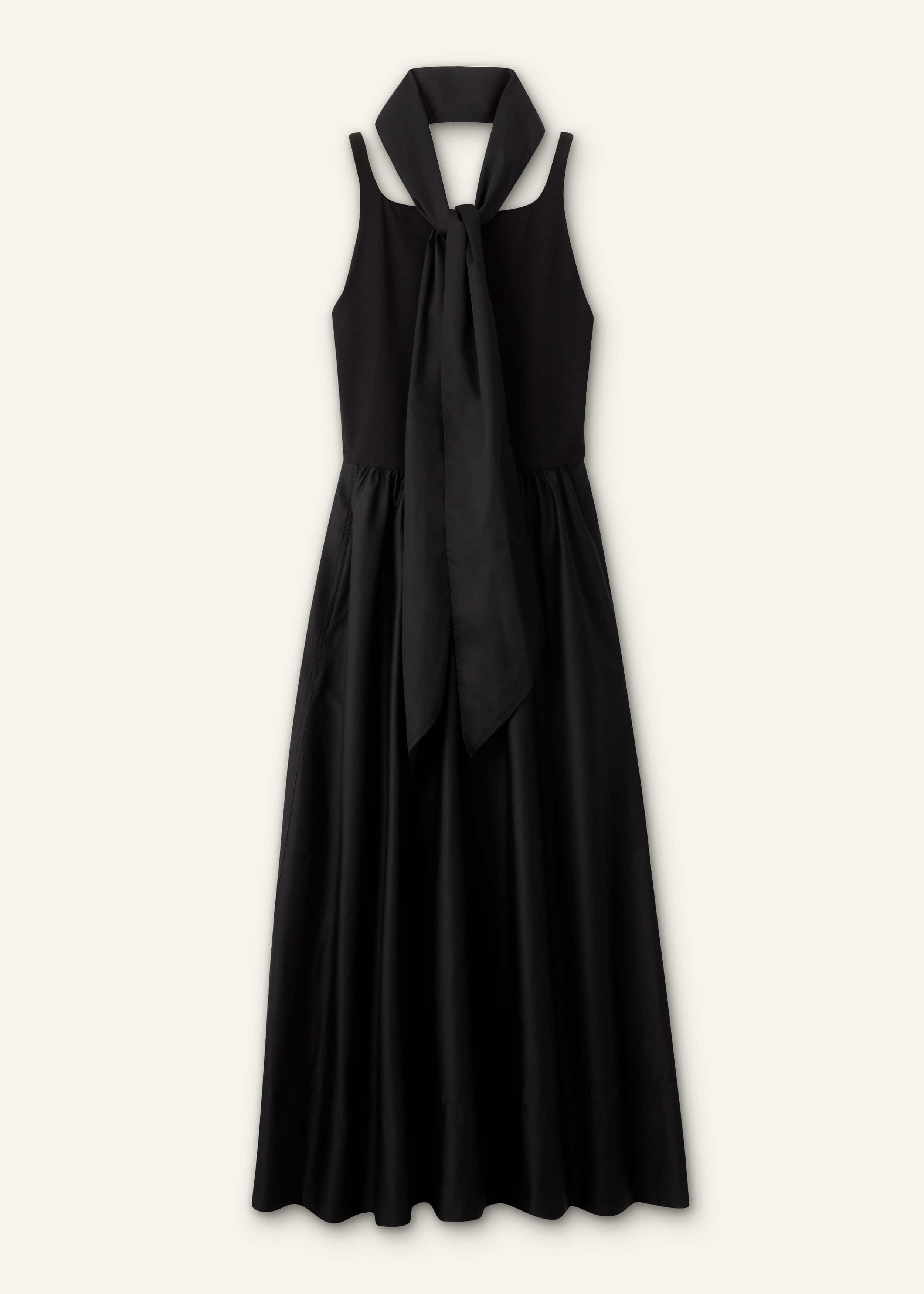 Black Fit + Flare Maxi Dress
