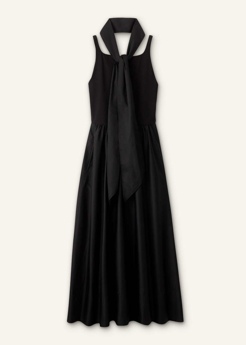 Black Fit + Flare Maxi Dress