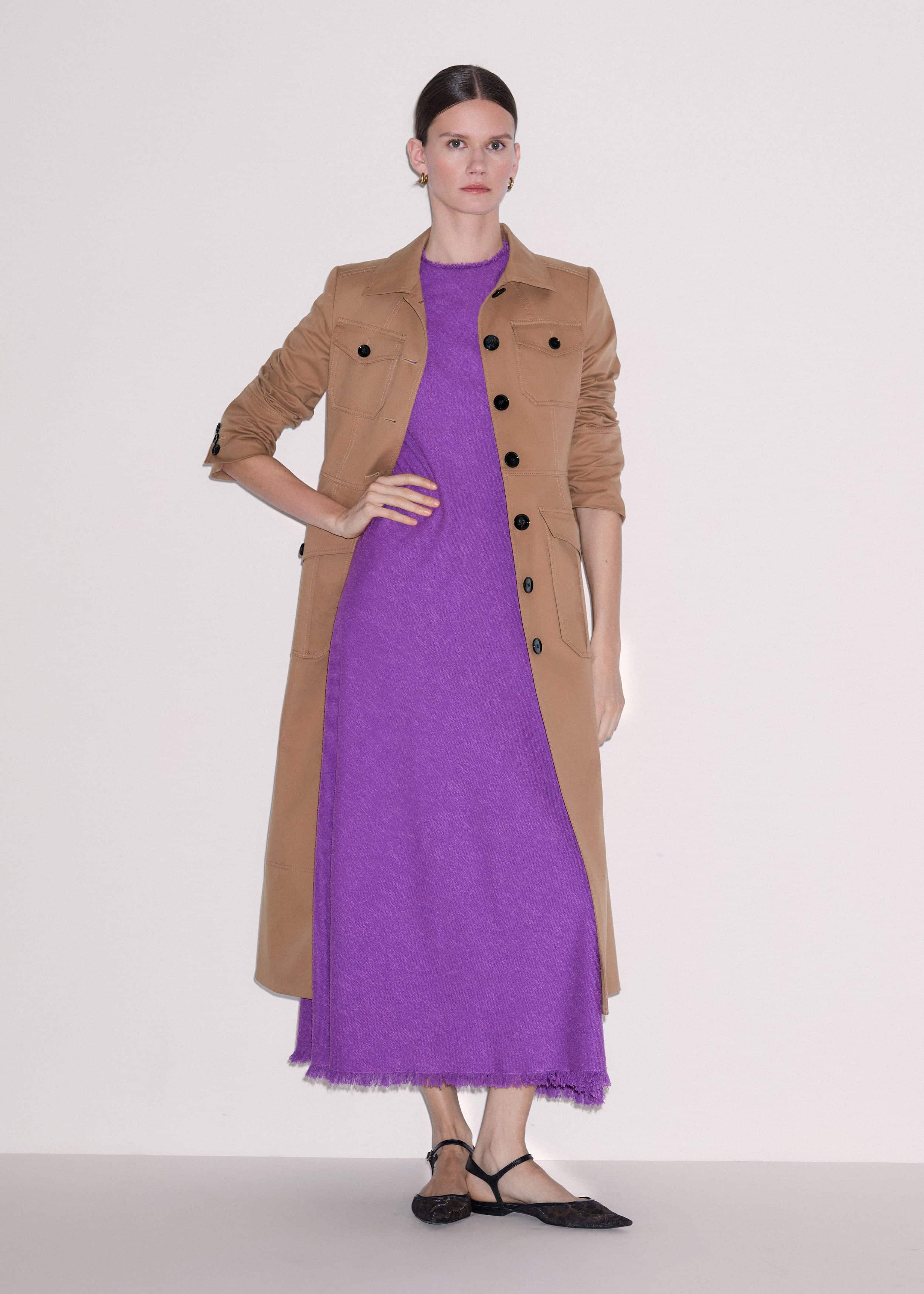 Purple Bias Cut AM-PM Maxi Dress