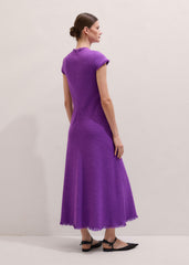 Purple Bias Cut AM-PM Maxi Dress
