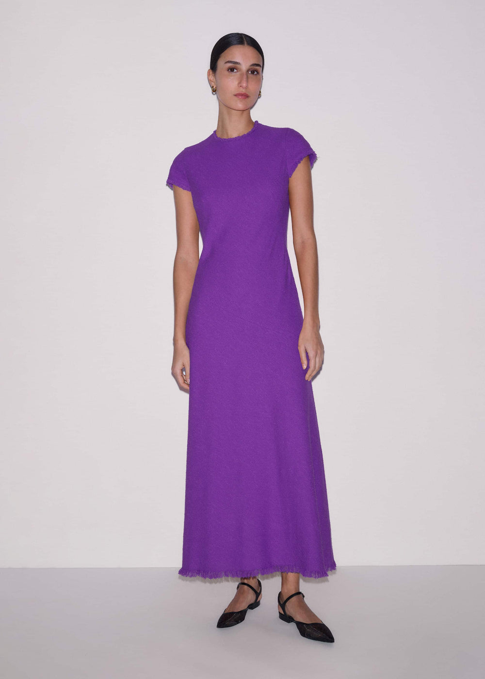 Purple Bias Cut AM-PM Maxi Dress