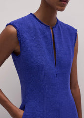 Blue Desk-To-Dinner Fit And Flare Maxi Dress