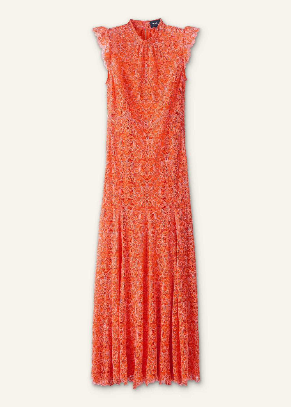 Orange Two Tone Full Length Dress