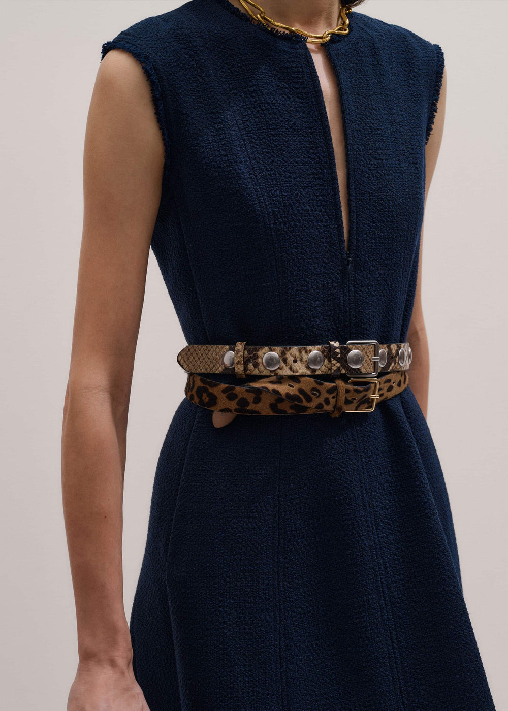 Navy Desk-To-Dinner Fit + Flare Maxi Dress