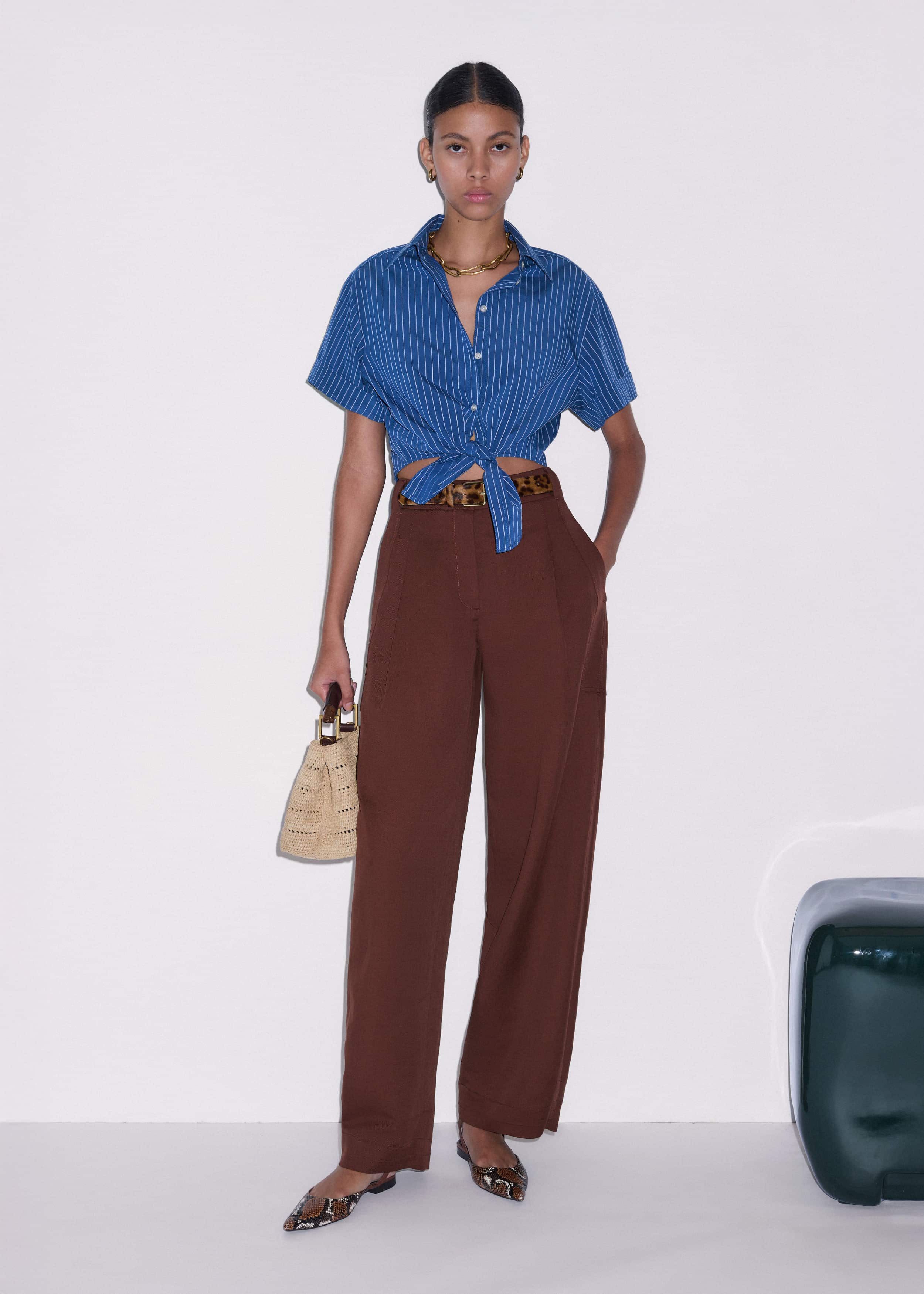 Blue 2-In-1 Fit + Flare Maxi Dress