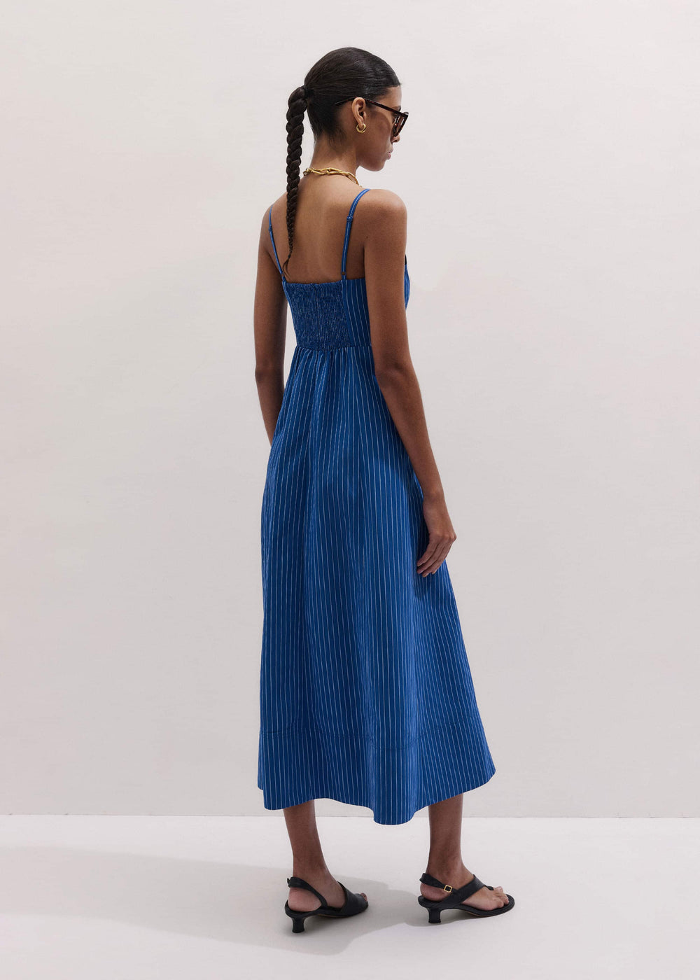 Blue 2-In-1 Fit + Flare Maxi Dress