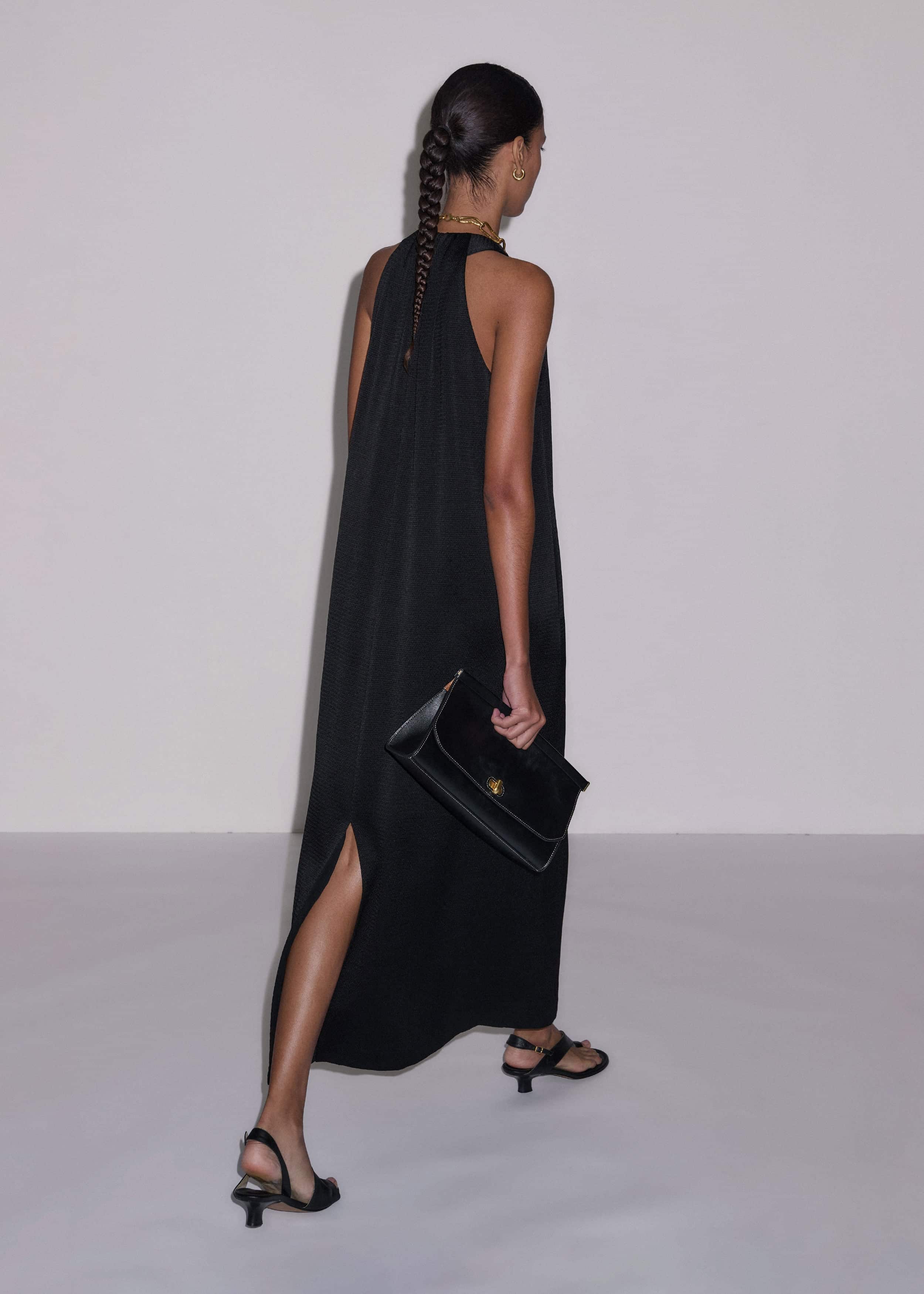 Black Halterneck Maxi Dress