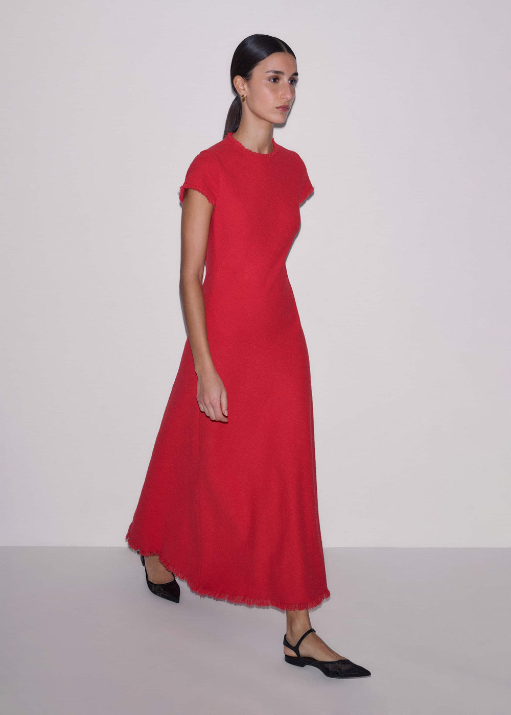 Red Bias Cut AM-PM Maxi Dress