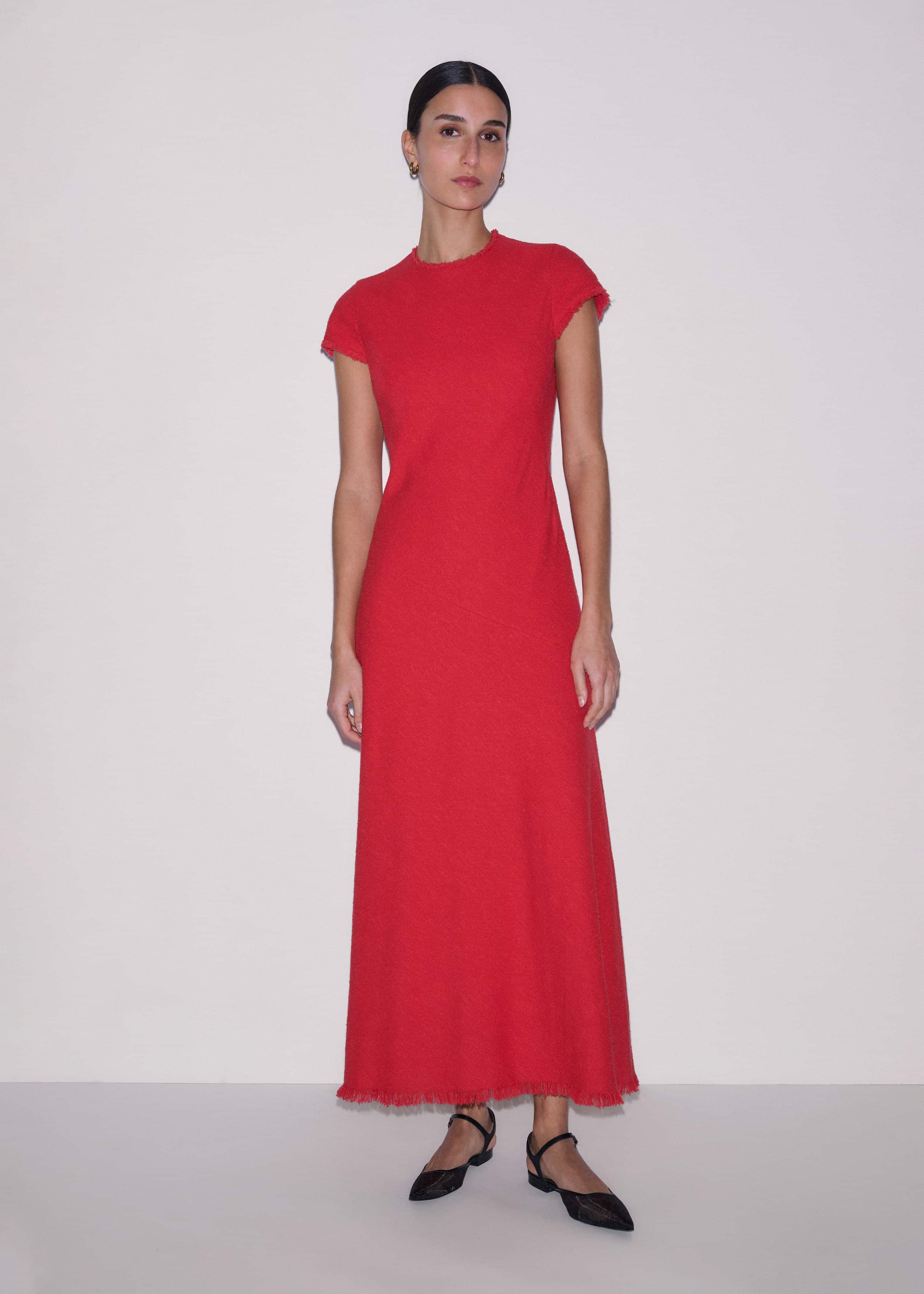 Red Bias Cut AM-PM Maxi Dress