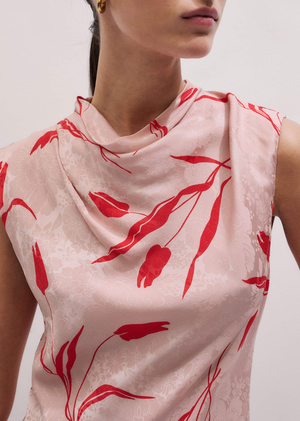 Pink Bias Cut Maxi Dress