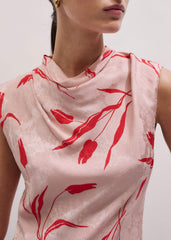 Pink Bias Cut Maxi Dress