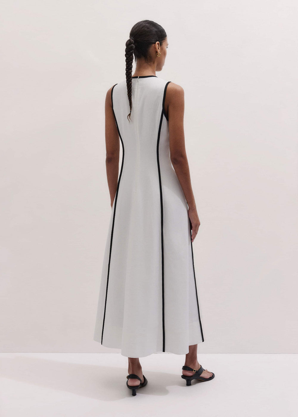 White Crease-Less Linen Effortless Maxi Dress
