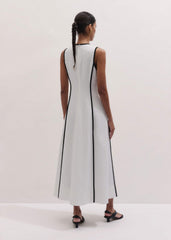 White Crease-Less Linen Effortless Maxi Dress