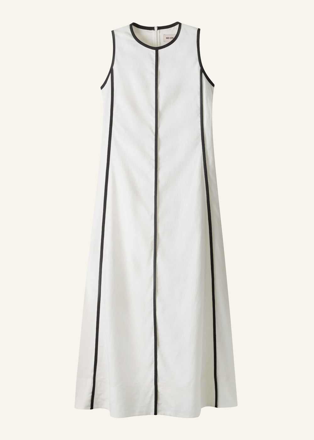 White Crease-Less Linen Effortless Maxi Dress