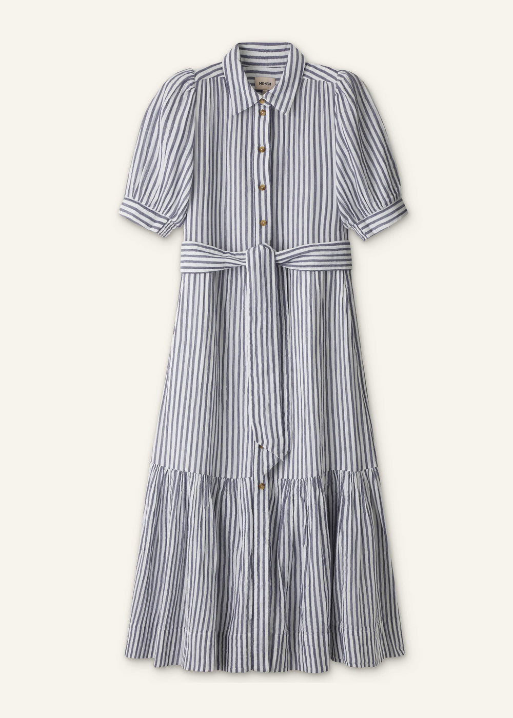 Navy Midi Shirt Dress