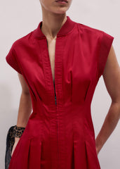 Red Sporty Smart Midi Dress