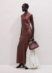 Cinnamon Bias Cut Full Length Dress