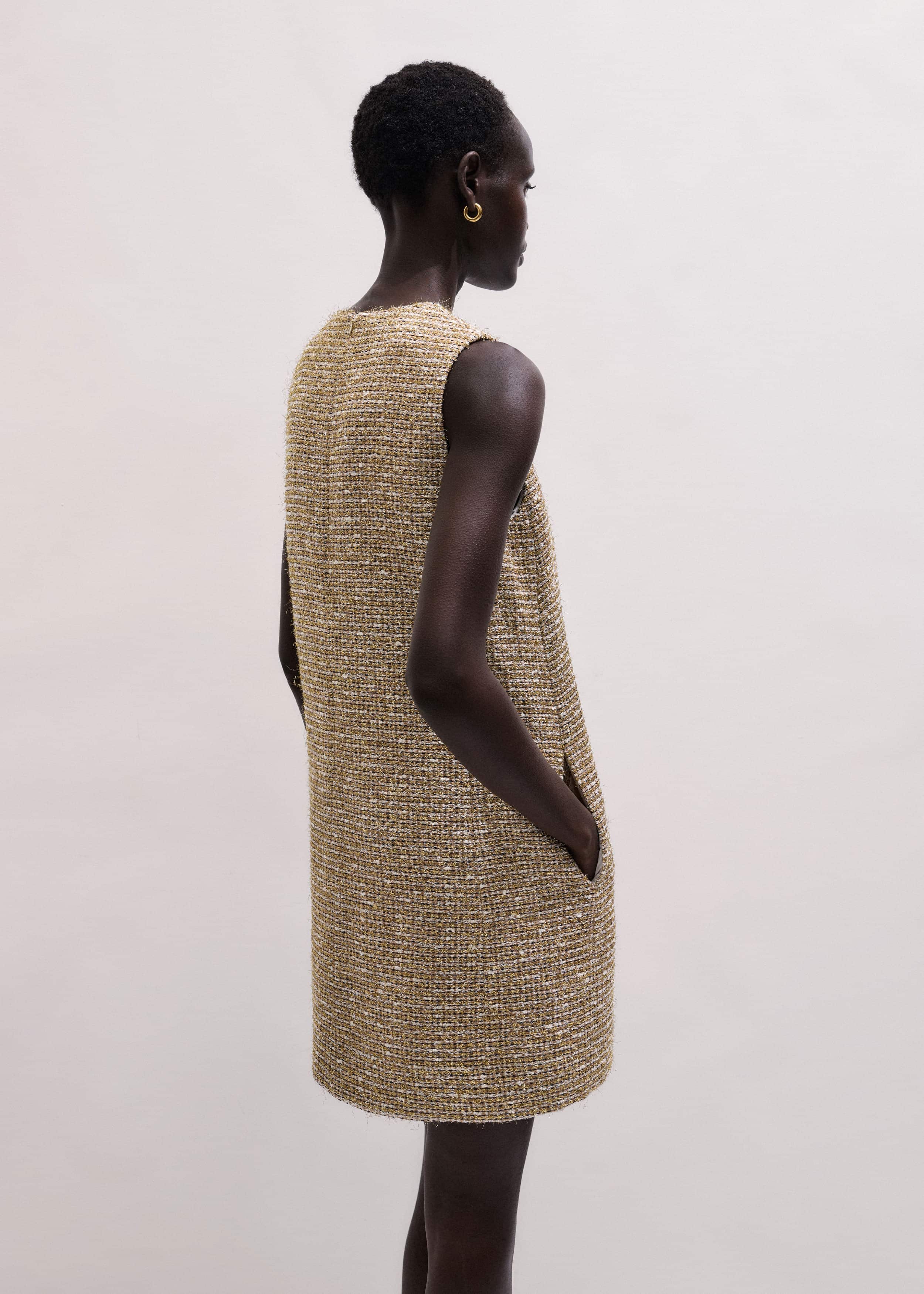 Gold Metallic Mini Dress