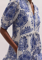 White Cheesecloth Short Swing Dress
