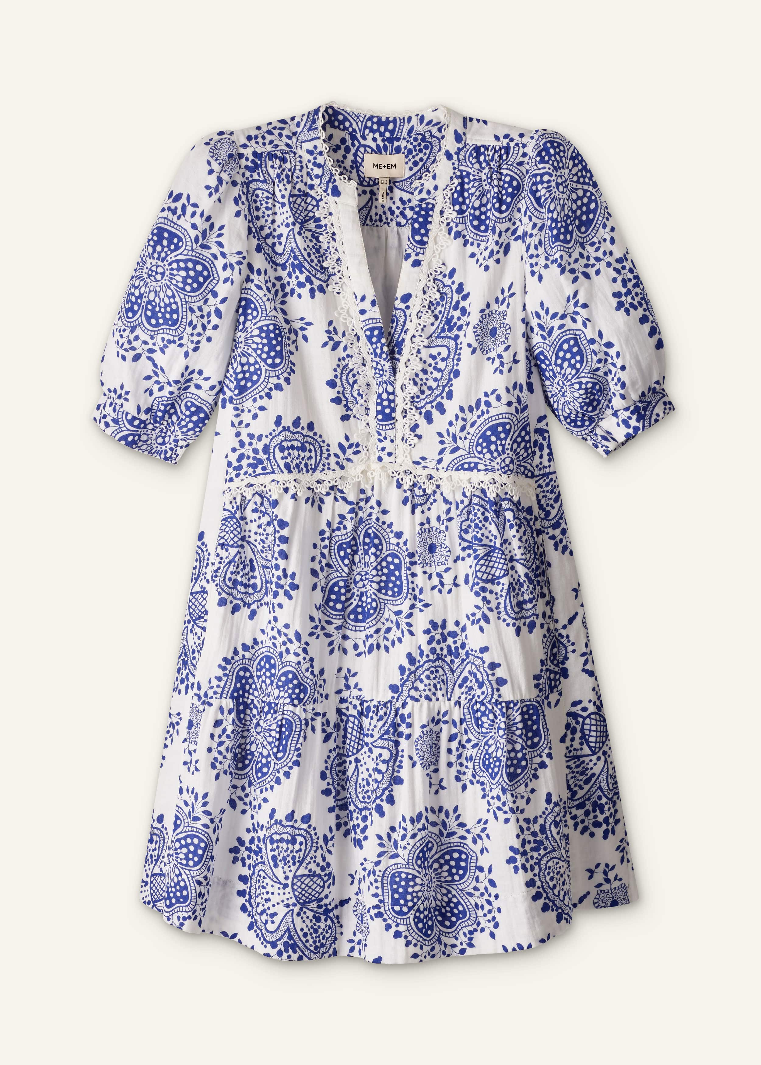White Cheesecloth Short Swing Dress