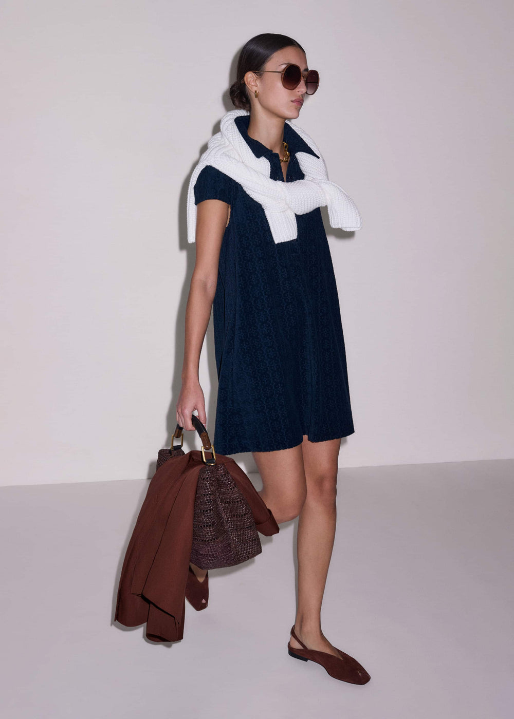 Navy Mini Swing Dress