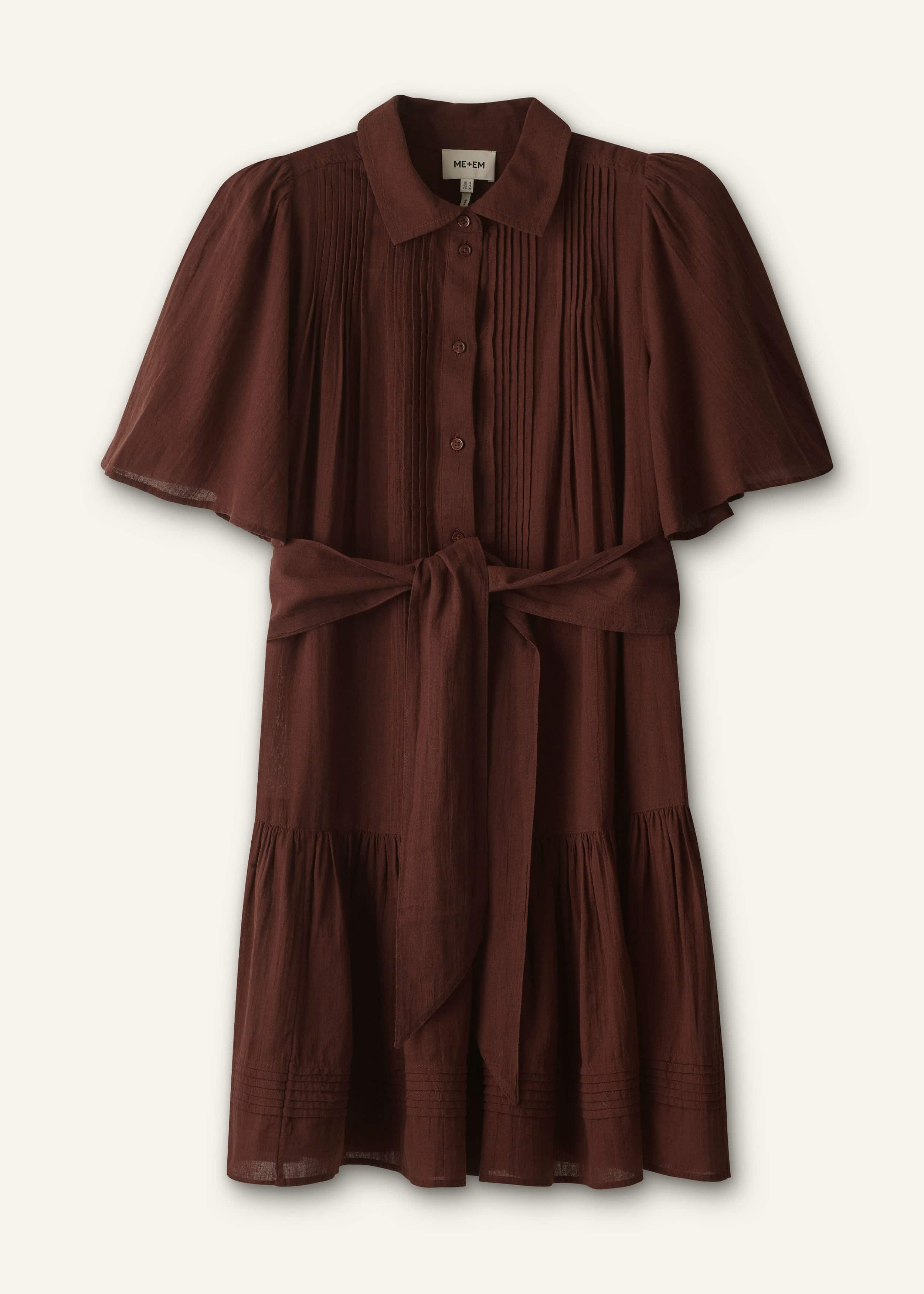 Cinnamon Brown Mini Swing Dress