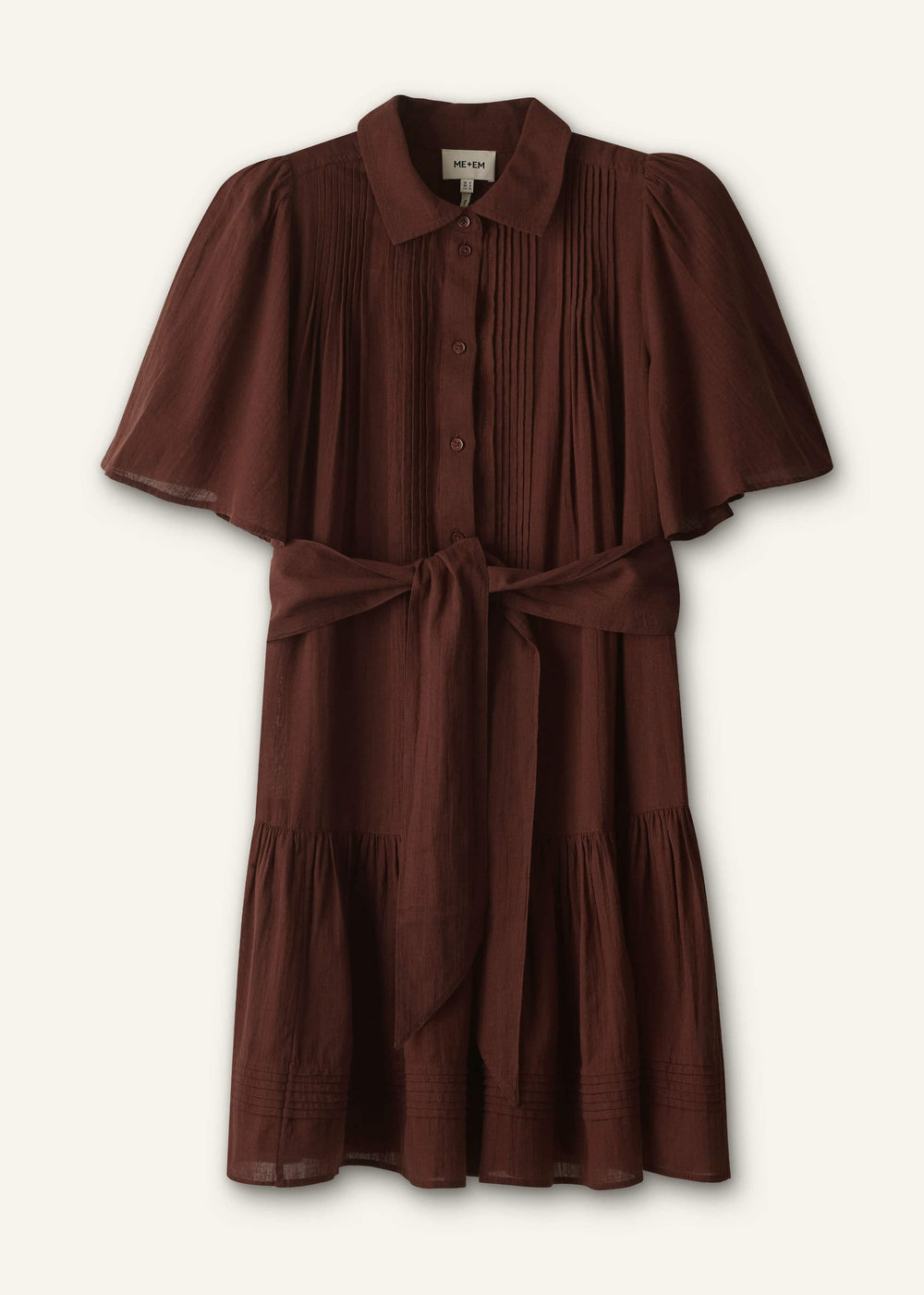 Cinnamon Brown Mini Swing Dress