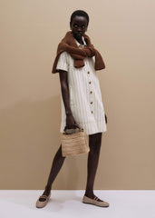 Ecru A-Line Mini Dress