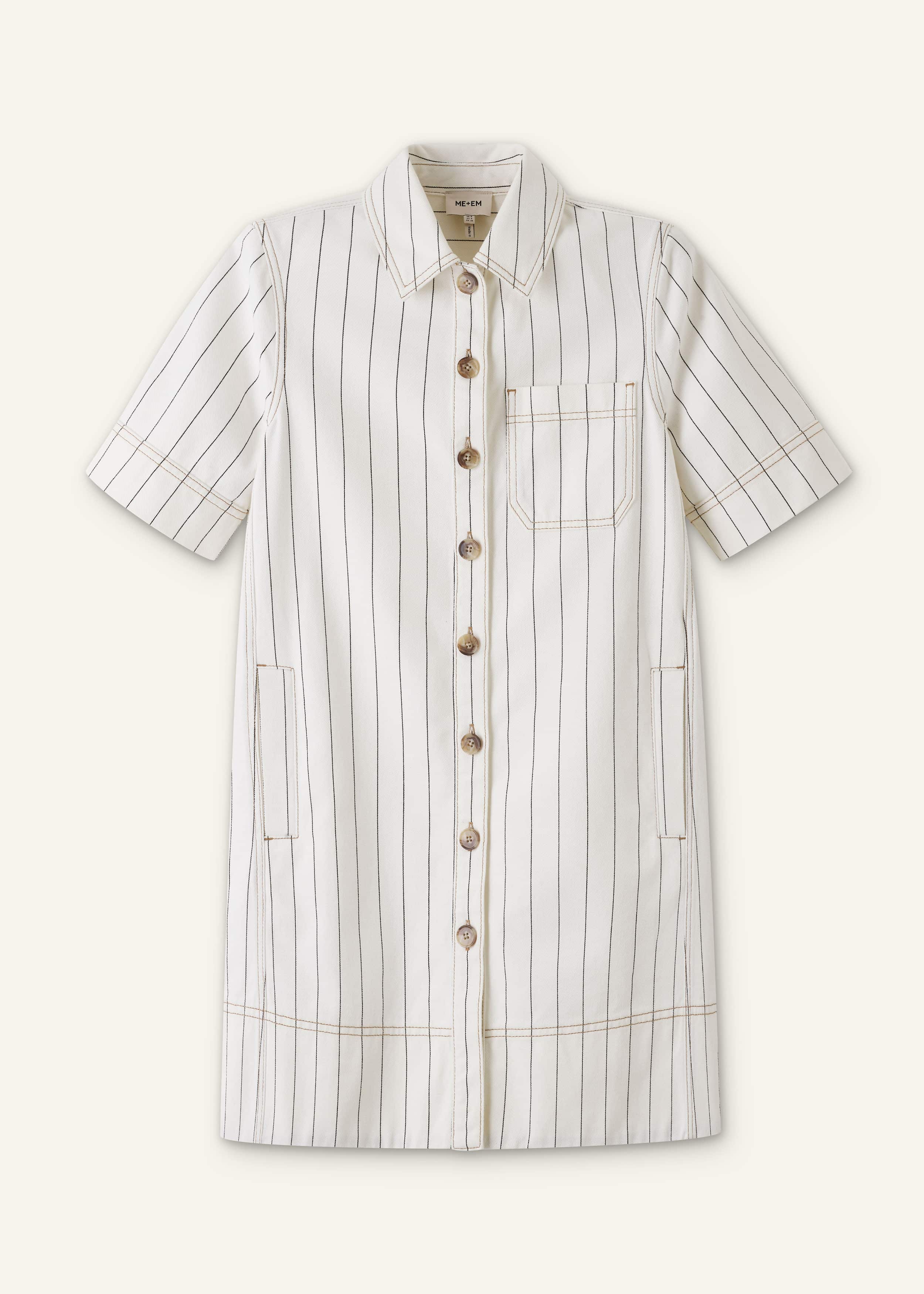 Ecru A-Line Mini Dress