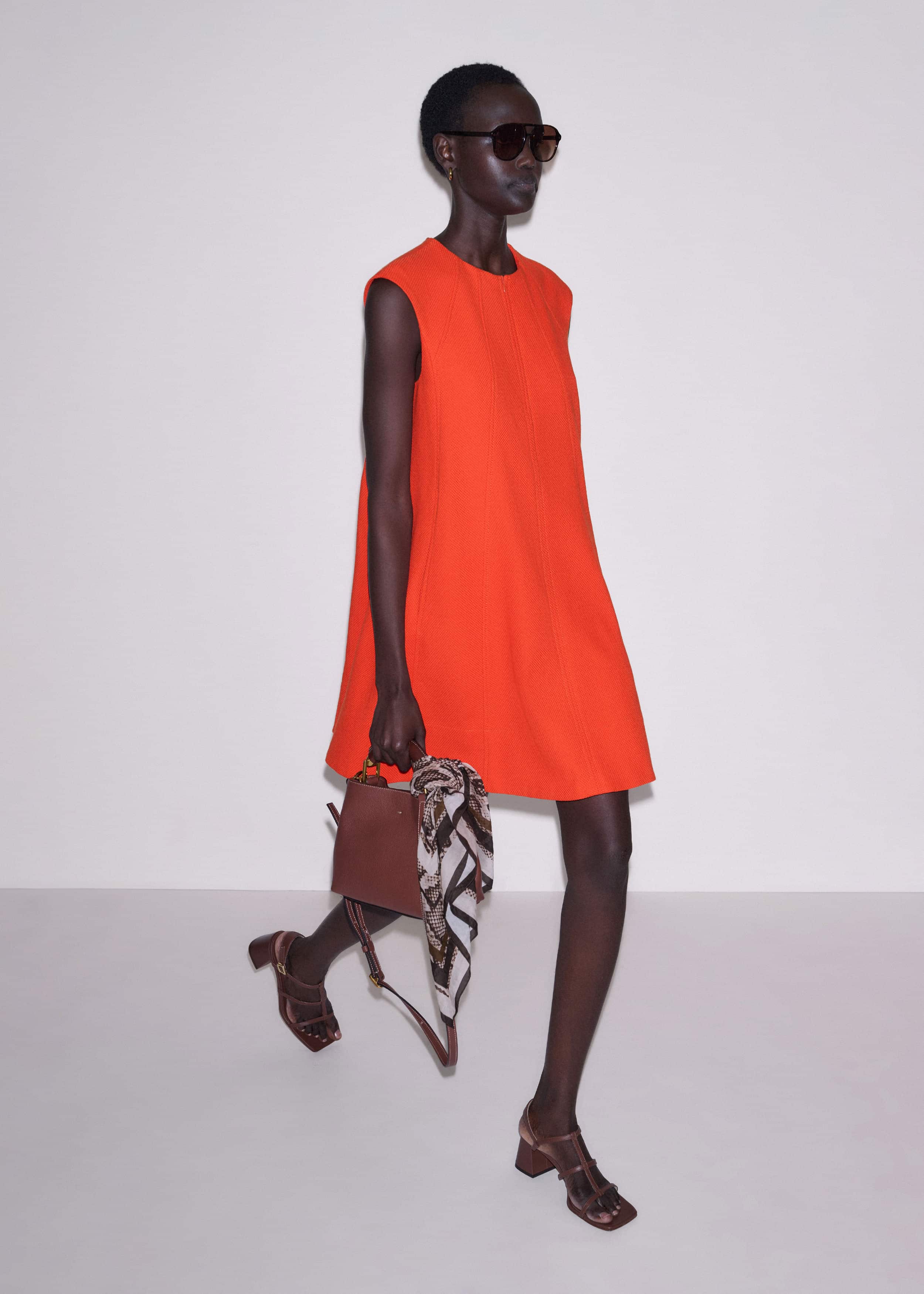 Orange Swing Mini Dress
